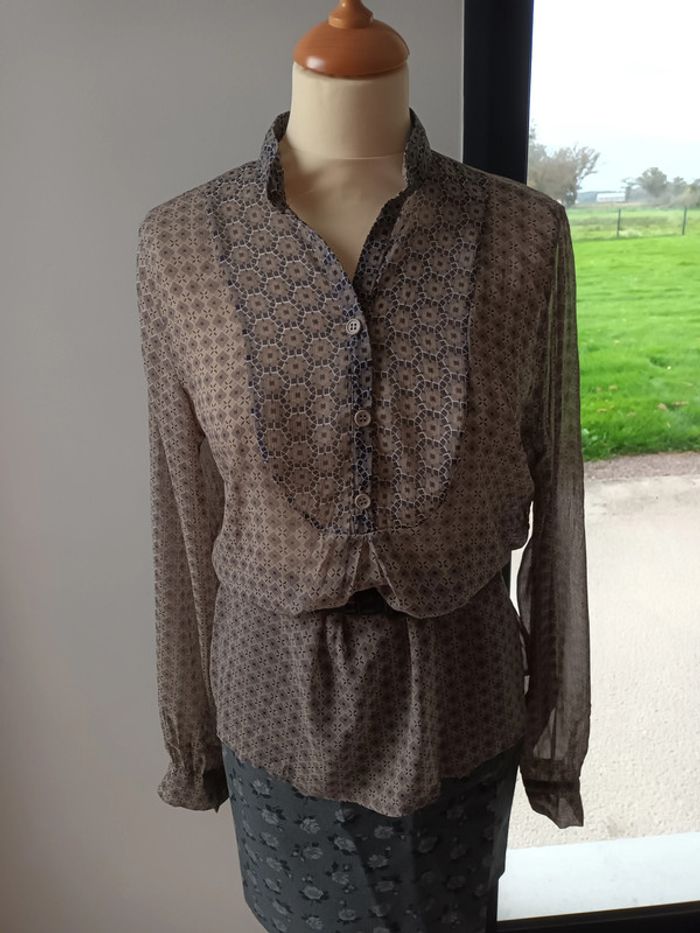 Chemise transparente petits motifs géométriques - photo numéro 5