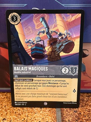 Carte Lorcana - Balais magiques : Modèle industriel - 188/204 - FR - 2