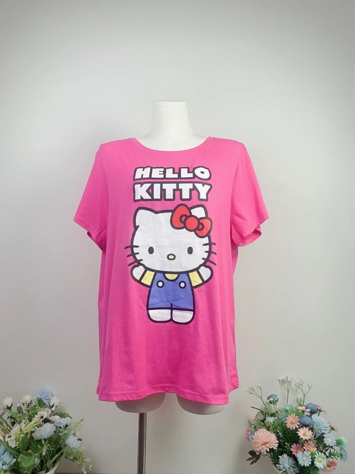 Top T-shirt Oversize Cute Kawaii Barbie Pink Sanrio Hello Kitty Cosplay Lolita - photo numéro 3