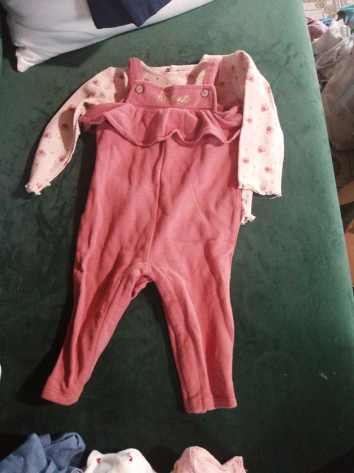 Ensemble salopette Minnie disney