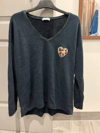 Pull polaire marine