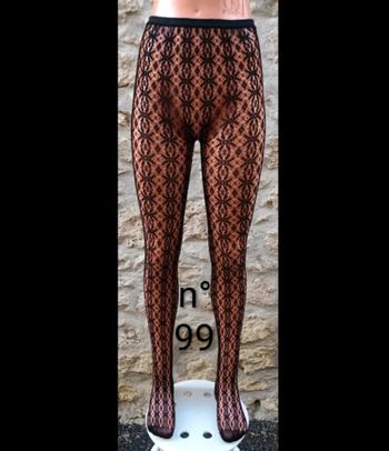 Collant résille motif fantaisie