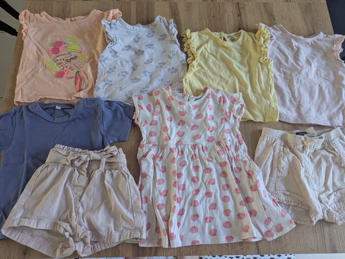Lot vêtements bébé fille été 9 mois
