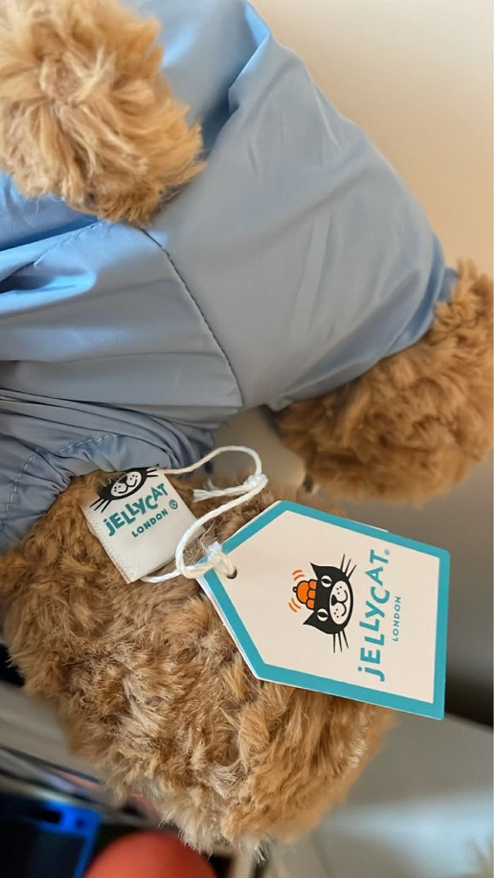 Peluche Jellycat Bartholomew Bear suit Snow - photo numéro 5