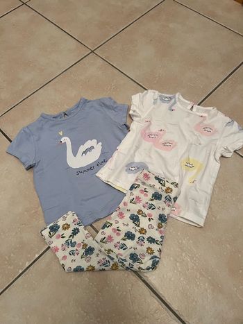 Ensemble legging 6 mois (primark) + 2 t-shirt (tex) neuf