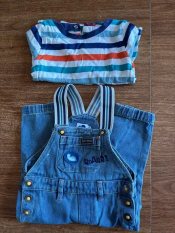Ensemble salopette tee shirt garçon