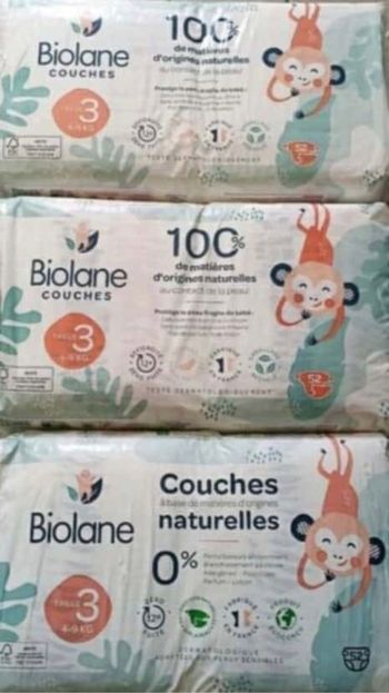 3 paquets Couches biolane taille 3