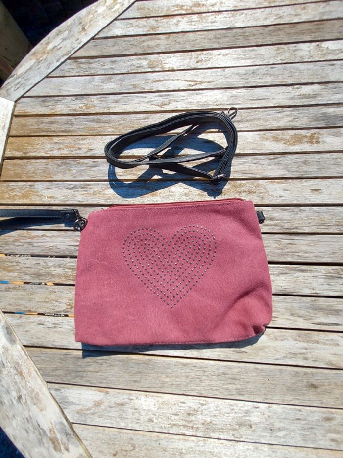 Pochette bordeau/vieux rose - photo numéro 6