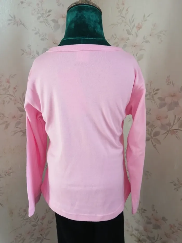 Tee-shirt rose à manches longues imprimé fleurs / sandy / (8ans) - photo numéro 7