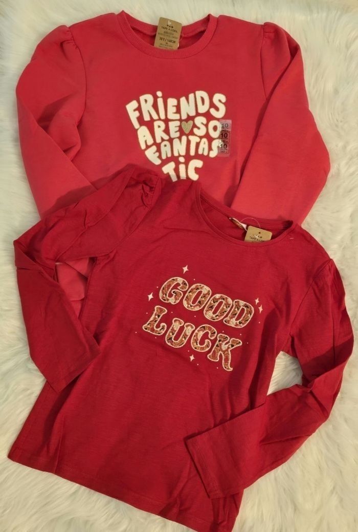 Neufs (non portés)🏷🏷🤩😍🩷 sweat molleton teeshirt ml 10 ans fille 🩷🩷🩷🩷🩷 - photo numéro 2