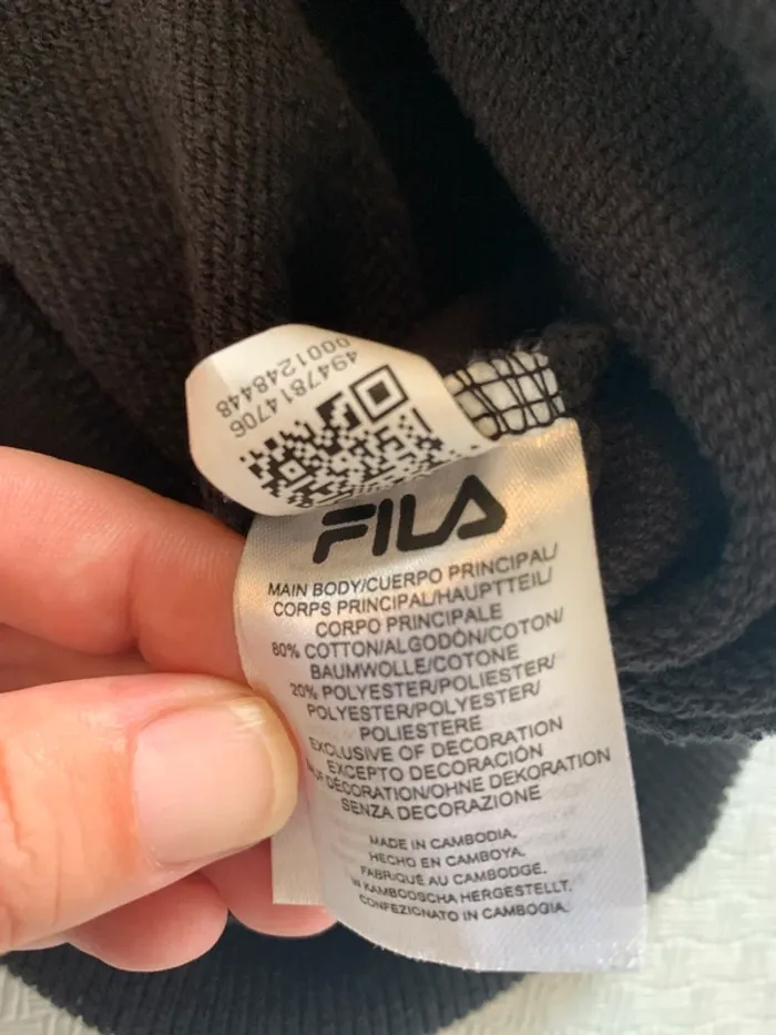 Sweat Fila Noir - Élégance décontractée - photo numéro 4