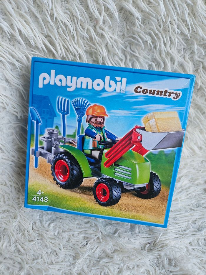 Jouet - jeux de construction playmobil 4143 agriculteur et tracteur - Neuf