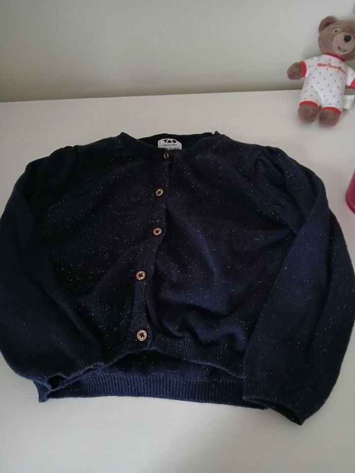 Gilet pailleté/ irisé 2-3 ans (86-96cm)