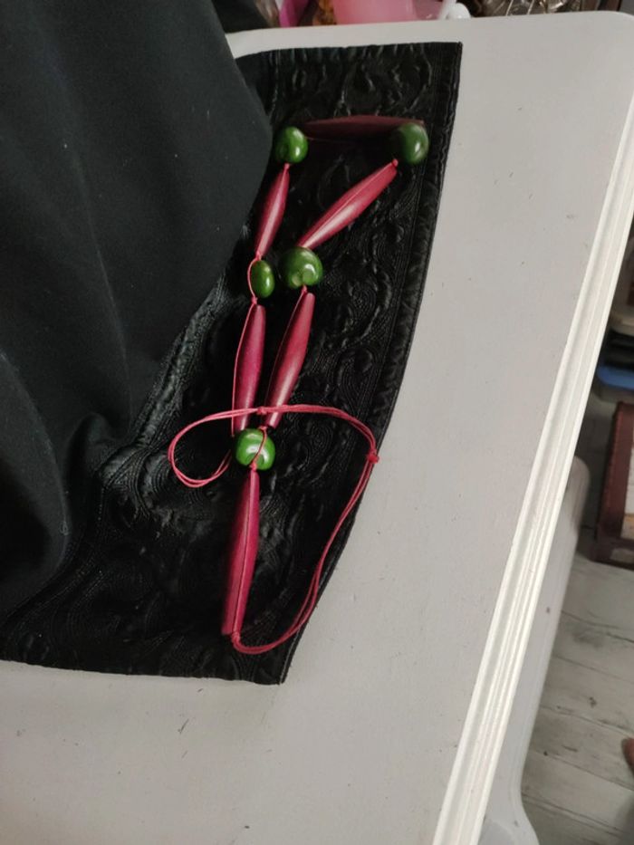 Sautoir grosses perles en bois - photo numéro 3