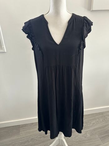 Petite robe noire froufrous Promod T38 M