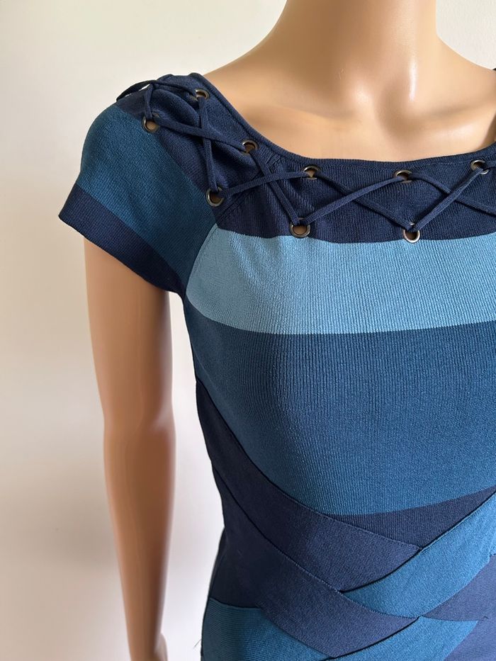 Robe bleue à manches courtes Morgan taille S excellent état - photo numéro 4