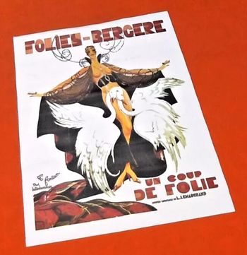 Années 1980   Affiche Folies-Bergère   Un coup de folie  Léo Fontan / Paul Saltenhammer