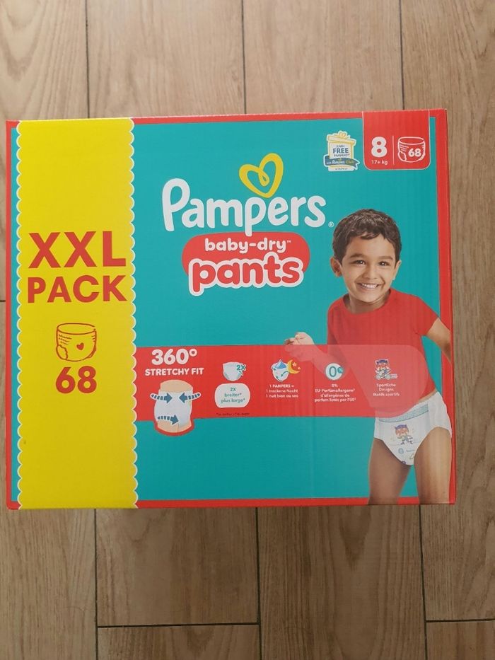 Carton xxl couche pampers pants taille 8