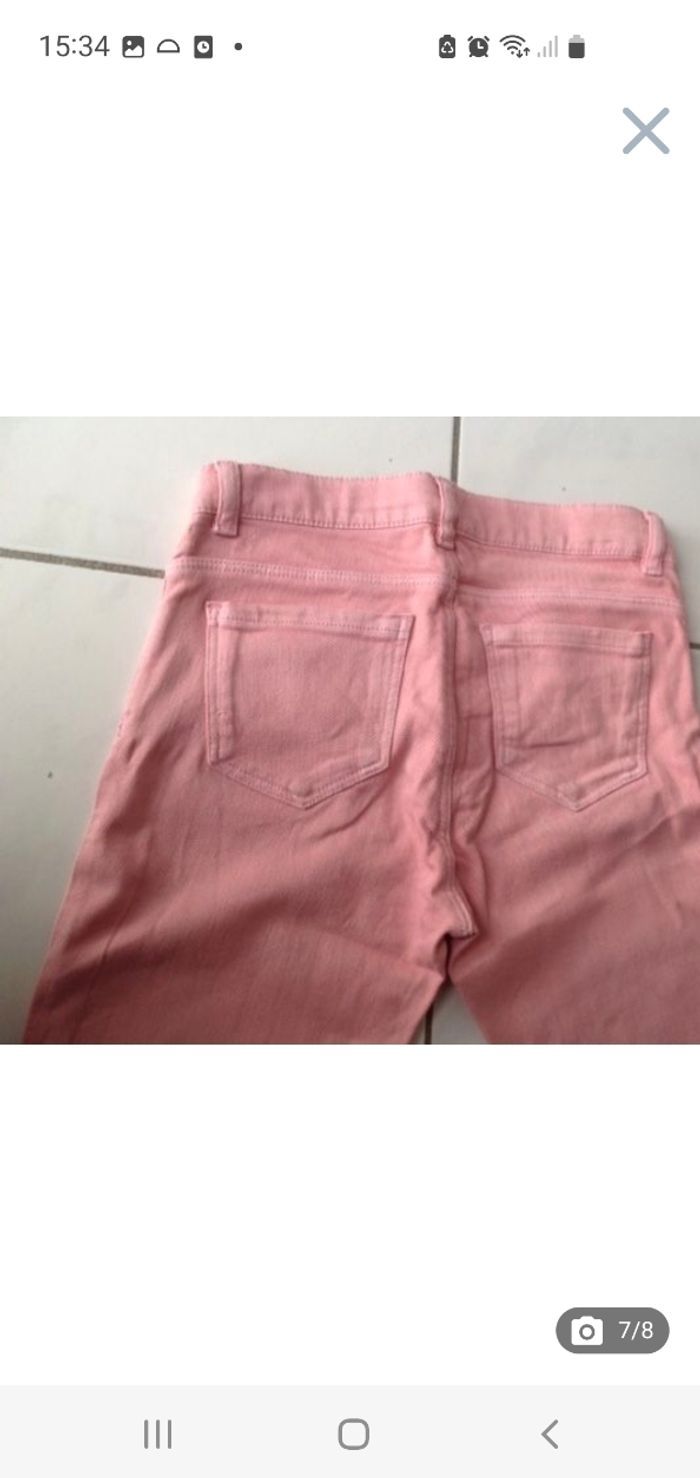 Pantalon jean slim rose / saumon 14 ans Monoprix Kids - photo numéro 7