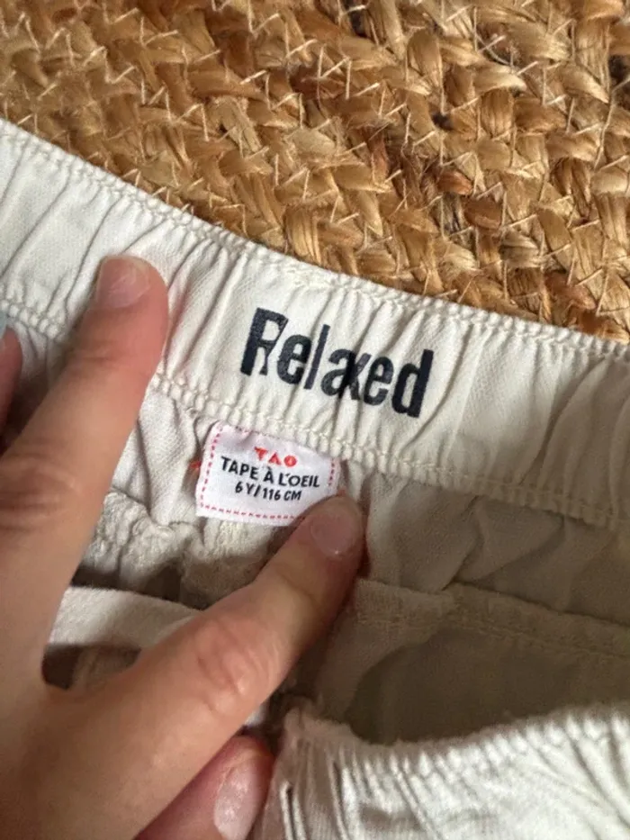 Pantalon blanc TAO 6 ans relaxed tbe - photo numéro 3