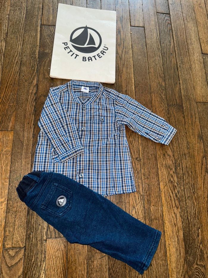 Chemise et bas petit bateau 6 mois