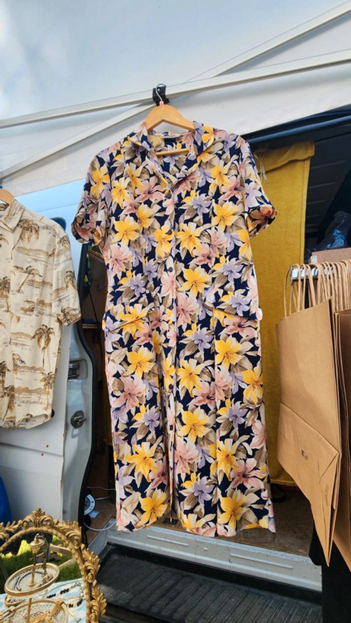 Jolie robe a fleurs vintage fluide - photo numéro 2