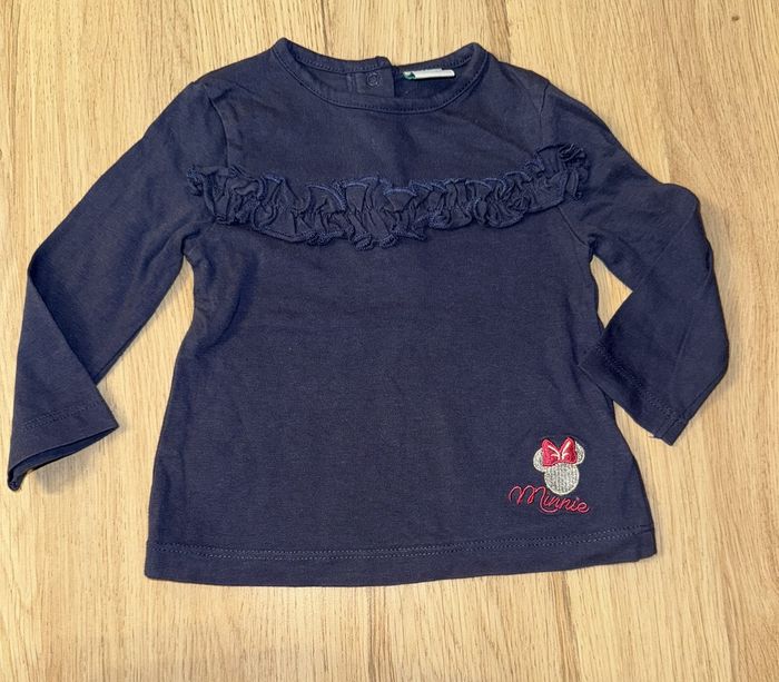 Ensemble fille pantalon rose et haut marine Disney - photo numéro 2