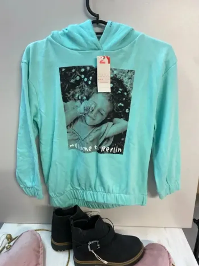 Sweat fille - capuche - neuf - Zippy - Taille 8 ans - photo numéro 4