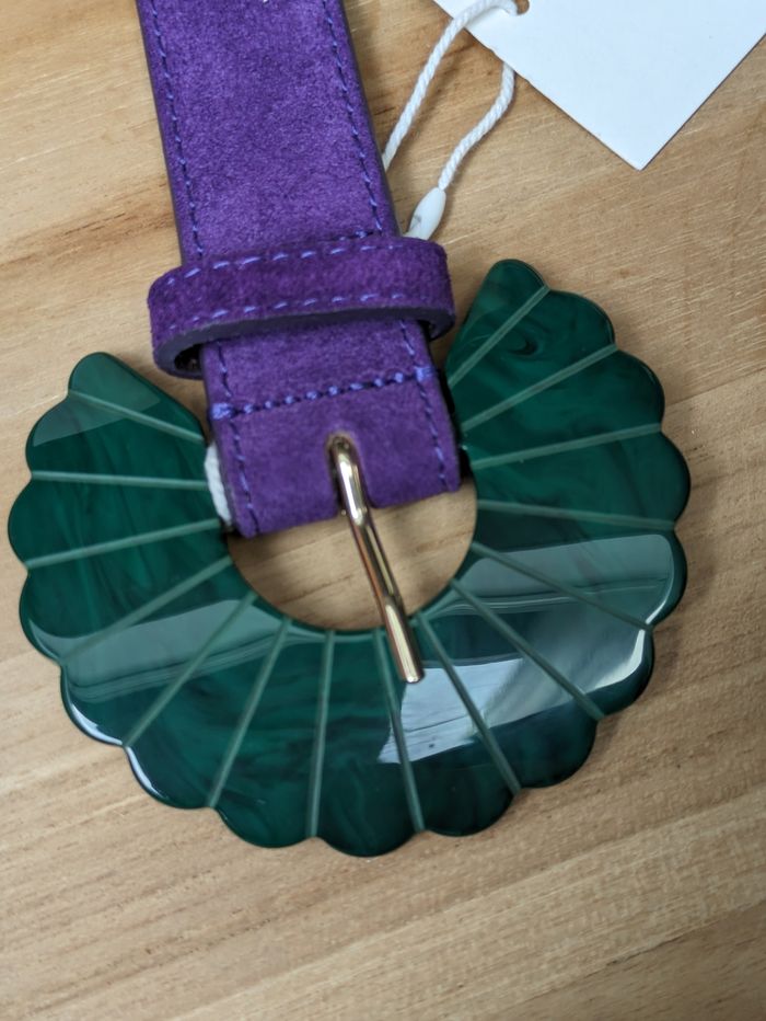 Ceinture Sézane modèle Sandy Violet et Vert T80 - photo numéro 5