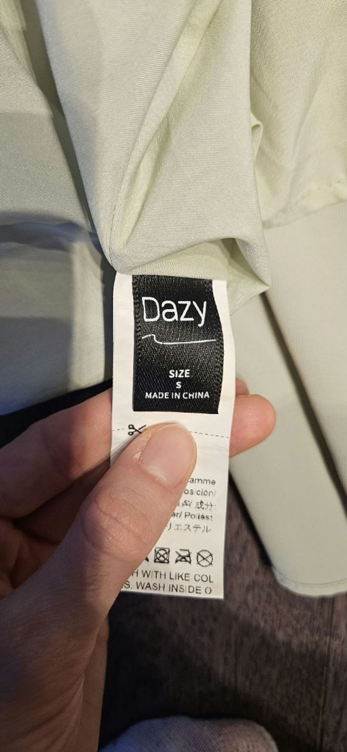 Robe longue Dazy vert clair à volants – Taille S - photo numéro 8