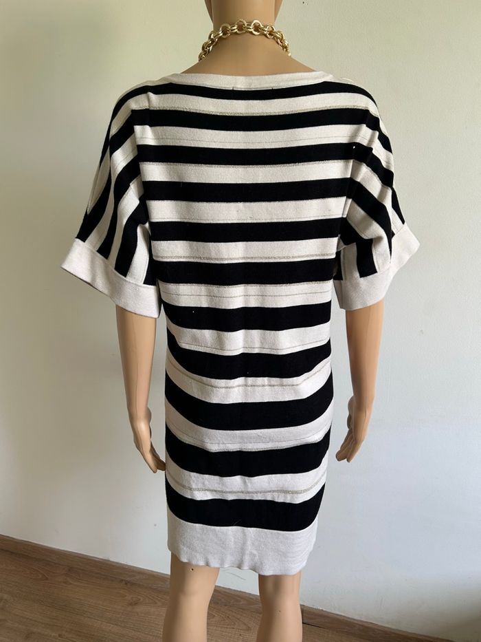 Robe pull beige et noire Morgan taille M bon état (léger défaut) - photo numéro 5