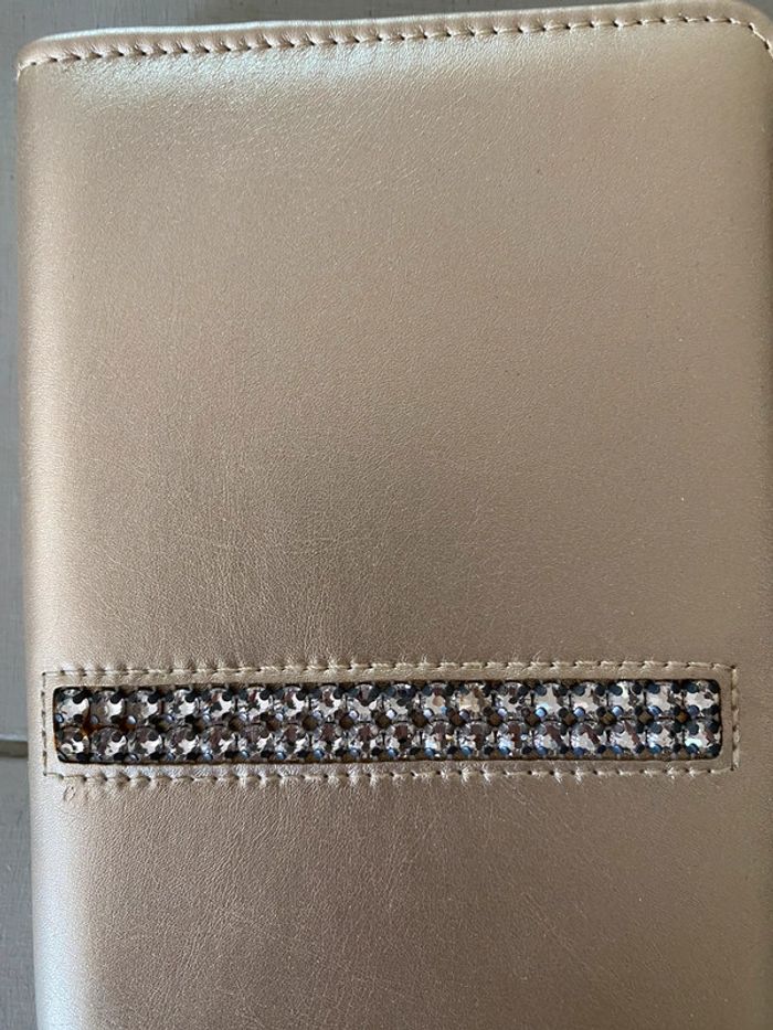 Swarovski pochette maquillage ou bijoux dorée avec brillants - photo numéro 11