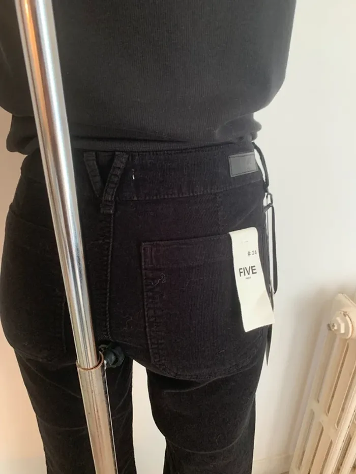 FIVE pantalon velour noir T24 - photo numéro 5