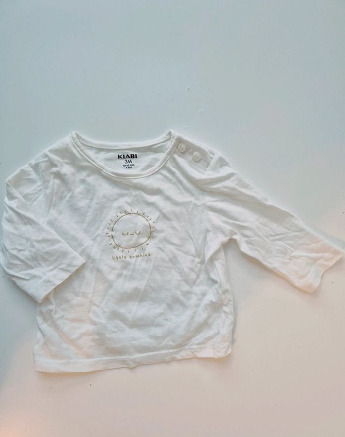 T-shirt manches longues Kiabi taille 3 mois 62 cm