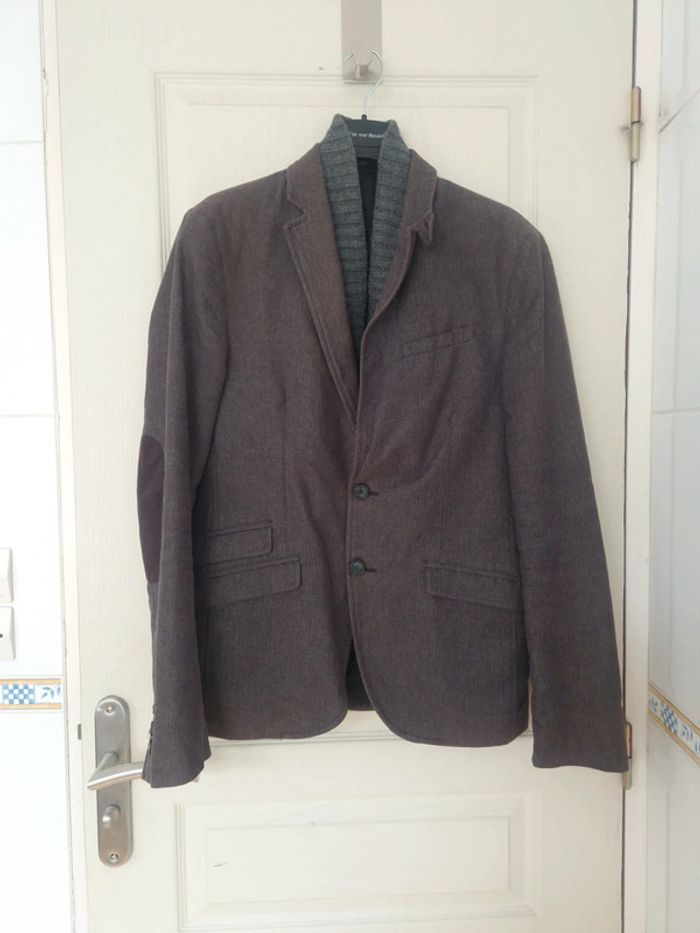 Veste blazer gris homme 100% coton celio taille S/36