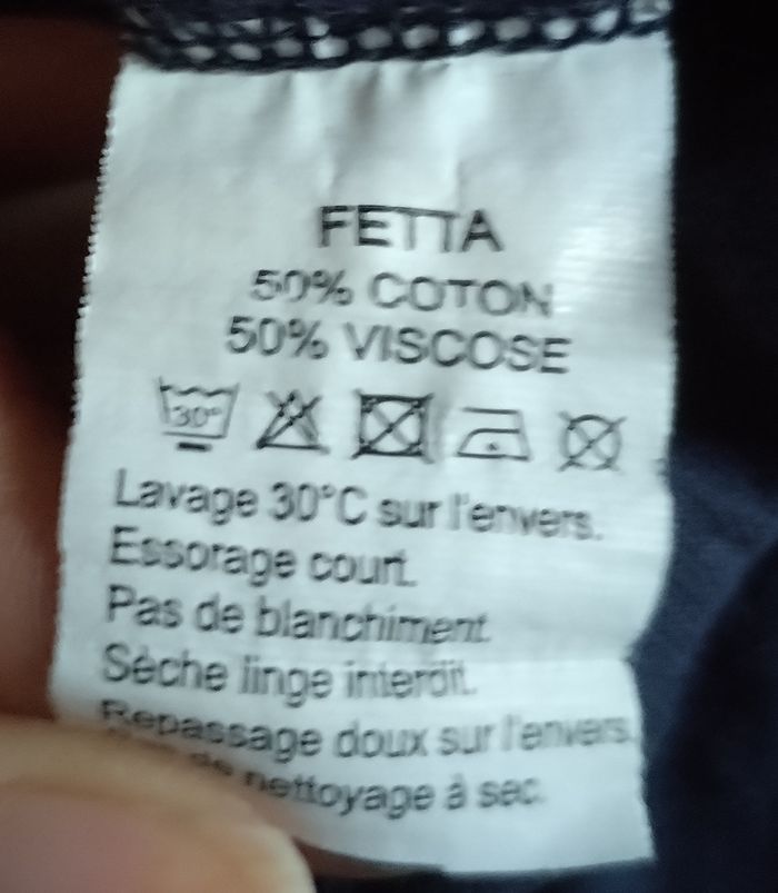 Haut manches trois quart 50% coton en très bon état - photo numéro 7