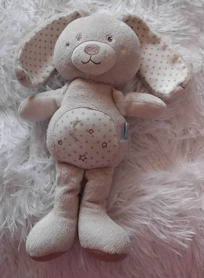 Doudou peluche lapin ecru - Sucre d orge