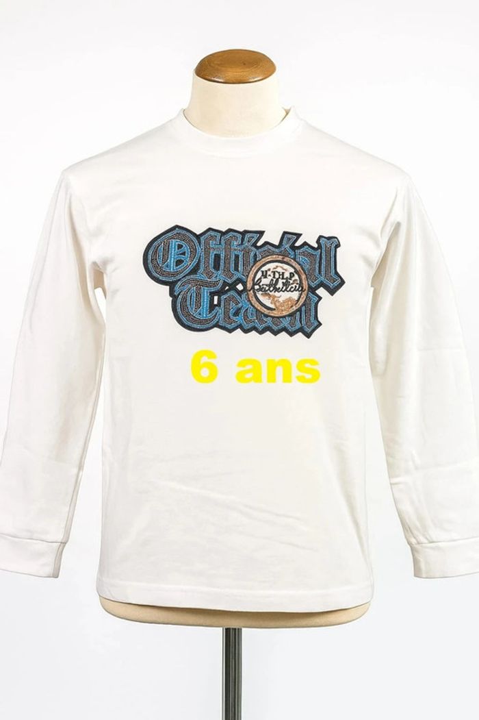 Tee shirt manche longue crème imprimé multicolore RG 512 Taille 6 ans