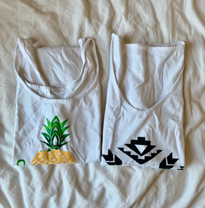 Lot de 2 débardeurs à motifs taille S