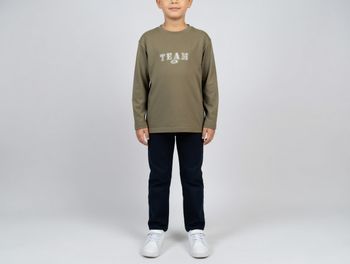T shirt manches longues kaki 10 ans