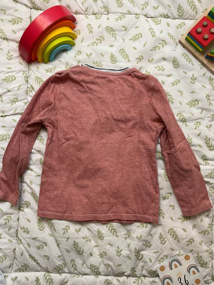 teeshirt manches longues rouge et blanc 36 mos obaibi - photo numéro 7