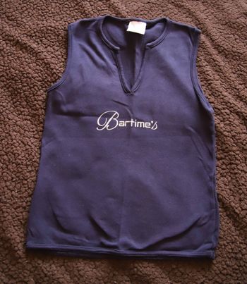 T-shirt à message bleu marine