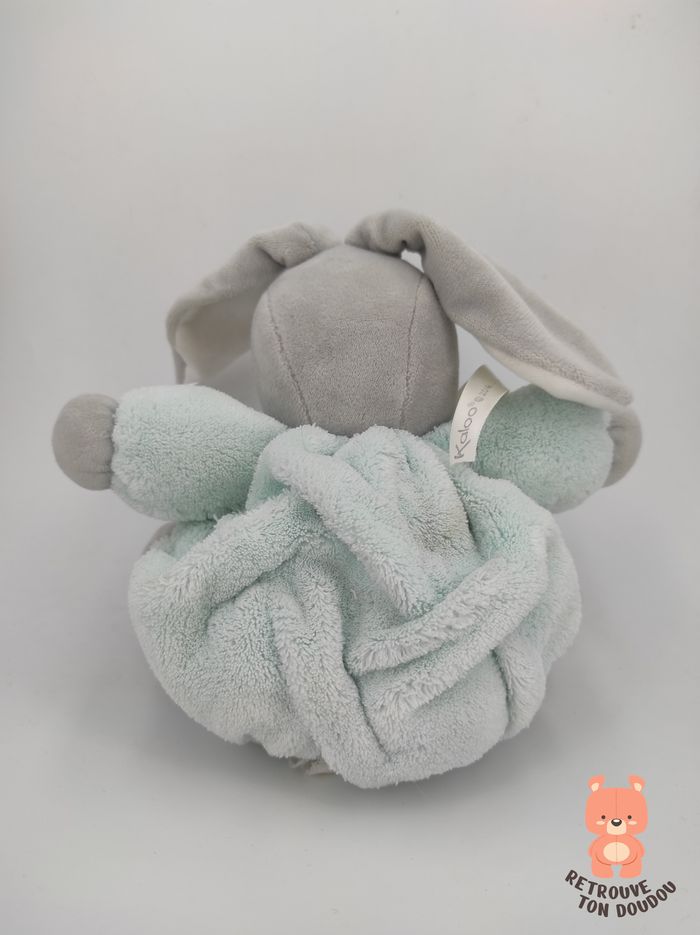 Doudou Boule Lapin Plume Gris Bleu Kaloo - photo numéro 2