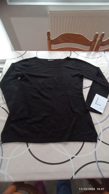 Pull noir L In extenso