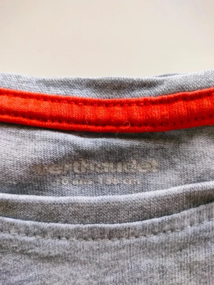T-shirt gris drapeau Verbaudet 10ans - photo numéro 4