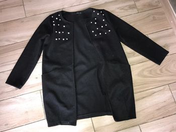 Veste perlé longue noir M/L
