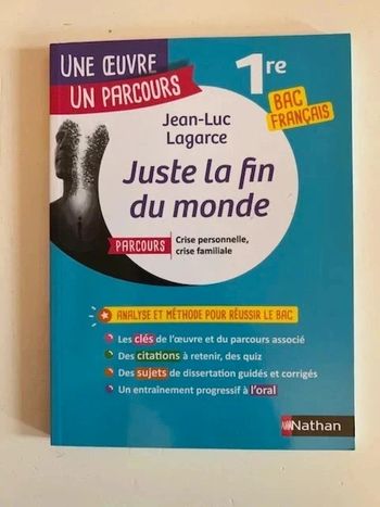 juste la fin du monde 1ere  bac français