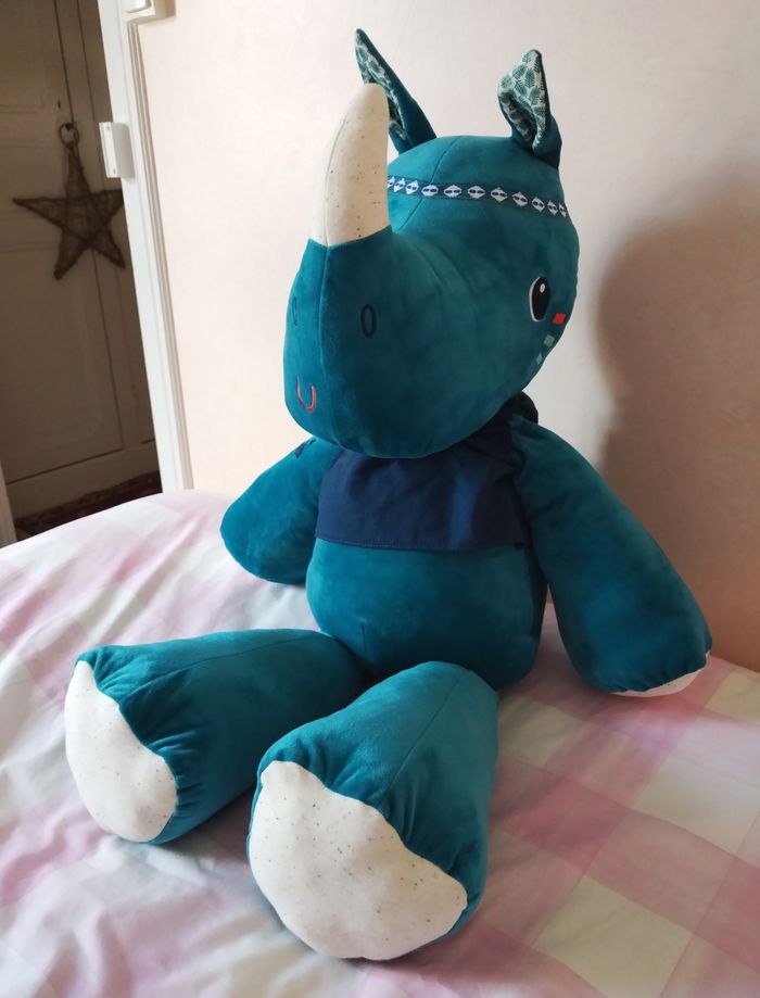Peluche géante rhinocéros Marius neuve - photo numéro 4