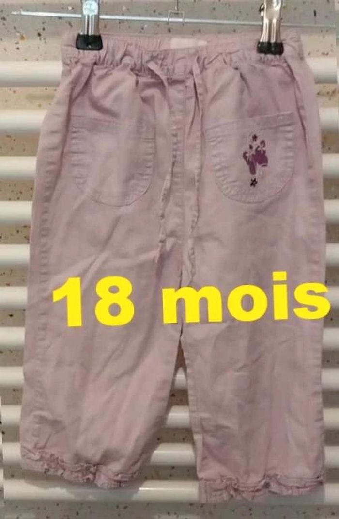 Pantalon parme motif violet Kimbaloo  Taille  18  mois