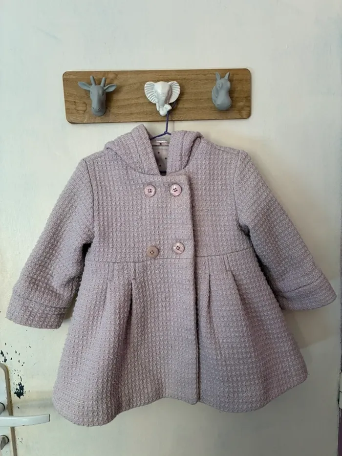 Jolie manteau à capuche automne/hiver, 3 ans, Vertbaudet.